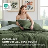 Bedsure Queen Bed in a Bag Sage Green Comforter Set Dual-Tone 7 Pieces | Bedding Set, All Seasons, Contrasting Design, Reversible, Soft, Modern, with Sheets, Breathable, Bed Set 90*90(08 – Olive Green/Sage Green)