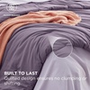 Bedsure Queen Bed in a Bag Sage Green Comforter Set Dual-Tone 7 Pieces | Bedding Set, All Seasons, Contrasting Design, Reversible, Soft, Modern, with Sheets, Breathable, Bed Set 90*90(10 – Grayish Purple/Lavender)