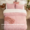 Bedsure Queen Bed in a Bag Sage Green Comforter Set Dual-Tone 7 Pieces | Bedding Set, All Seasons, Contrasting Design, Reversible, Soft, Modern, with Sheets, Breathable, Bed Set 90*90(14 – Light Pink/Ivory)