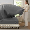 Bedsure Queen Bed in a Bag Sage Green Comforter Set Dual-Tone 7 Pieces | Bedding Set, All Seasons, Contrasting Design, Reversible, Soft, Modern, with Sheets, Breathable, Bed Set 90*90(06 – Black/Dark Grey)