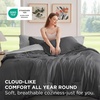 Bedsure Queen Bed in a Bag Sage Green Comforter Set Dual-Tone 7 Pieces | Bedding Set, All Seasons, Contrasting Design, Reversible, Soft, Modern, with Sheets, Breathable, Bed Set 90*90(15 – Dark Grey/Grey)