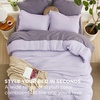 Bedsure Queen Bed in a Bag Sage Green Comforter Set Dual-Tone 7 Pieces | Bedding Set, All Seasons, Contrasting Design, Reversible, Soft, Modern, with Sheets, Breathable, Bed Set 90*90(09 – Lavender/Grayish Purple)