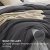 Bedsure Queen Bed in a Bag Sage Green Comforter Set Dual-Tone 7 Pieces | Bedding Set, All Seasons, Contrasting Design, Reversible, Soft, Modern, with Sheets, Breathable, Bed Set 90*90(15 – Dark Grey/Grey)