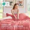 Bedsure Queen Bed in a Bag Sage Green Comforter Set Dual-Tone 7 Pieces | Bedding Set, All Seasons, Contrasting Design, Reversible, Soft, Modern, with Sheets, Breathable, Bed Set 90*90(13 – Coral/Pink)