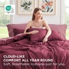 Bedsure Queen Bed in a Bag Sage Green Comforter Set Dual-Tone 7 Pieces | Bedding Set, All Seasons, Contrasting Design, Reversible, Soft, Modern, with Sheets, Breathable, Bed Set 90*90(12 – Burgundy/Roan Rouge)
