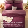 Bedsure Queen Bed in a Bag Sage Green Comforter Set Dual-Tone 7 Pieces | Bedding Set, All Seasons, Contrasting Design, Reversible, Soft, Modern, with Sheets, Breathable, Bed Set 90*90(12 – Burgundy/Roan Rouge)