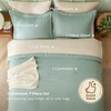 Bedsure Queen Bed in a Bag Sage Green Comforter Set Dual-Tone 7 Pieces | Bedding Set, All Seasons, Contrasting Design, Reversible, Soft, Modern, with Sheets, Breathable, Bed Set 90*90(01 – Sage Green/Beige)