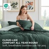 Bedsure Queen Bed in a Bag Sage Green Comforter Set Dual-Tone 7 Pieces | Bedding Set, All Seasons, Contrasting Design, Reversible, Soft, Modern, with Sheets, Breathable, Bed Set 90*90(07 – Forest Green/Sage Green)