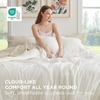 Bedsure Queen Bed in a Bag Sage Green Comforter Set Dual-Tone 7 Pieces | Bedding Set, All Seasons, Contrasting Design, Reversible, Soft, Modern, with Sheets, Breathable, Bed Set 90*90(03 – White/Beige)