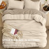 Bedsure Queen Bed in a Bag Sage Green Comforter Set Dual-Tone 7 Pieces | Bedding Set, All Seasons, Contrasting Design, Reversible, Soft, Modern, with Sheets, Breathable, Bed Set 90*90(16 – Light Beige/Khaki)
