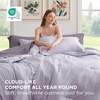 Bedsure Queen Bed in a Bag Sage Green Comforter Set Dual-Tone 7 Pieces | Bedding Set, All Seasons, Contrasting Design, Reversible, Soft, Modern, with Sheets, Breathable, Bed Set 90*90(09 – Lavender/Grayish Purple)