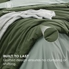 Bedsure Queen Bed in a Bag Sage Green Comforter Set Dual-Tone 7 Pieces | Bedding Set, All Seasons, Contrasting Design, Reversible, Soft, Modern, with Sheets, Breathable, Bed Set 90*90(08 – Olive Green/Sage Green)