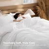 Bedsure White Comforter Cover Queen Size, Breathable Mellow Marshmallow Comforter, 4 Pieces Prewashed Soft Bedding Set for All Seasons Use, Includes 1 Duvet Cover, 1 Comforter, 2 Pillow Shams(White)