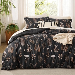 Bedsure Comforter Set Queen Size – Cute Floral Bedding Comforter Set, 3 Pieces, 1 Soft Reversible Olive Green Woodland Floral Flowers Comforter and 2 Pillow Shams(Tree)