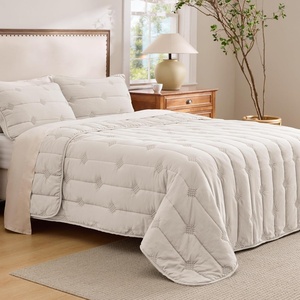Bedsure Queen Quilt – Prewashed Extra Soft Cotton-Like Polyester Quilts Queen Size, Lightweight Comforter, Includes 1 Quilt 90×96 Inches with 2 Shams, Machine Washable, Dark Green(03 – Beige)