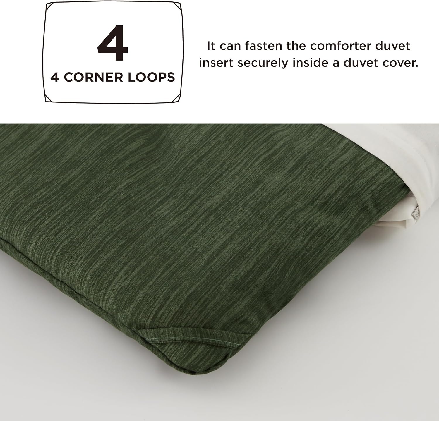 image:imageBedsure Grey Queen Comforter Set Soft Cationic Dyed Bedding Set 3 Pcs Breathable Comfortable for All Season SkinFriendly Melange Home Decor Gift Bed Set Cozy for Bedroom OEKO Modern02 Olive Green Melange