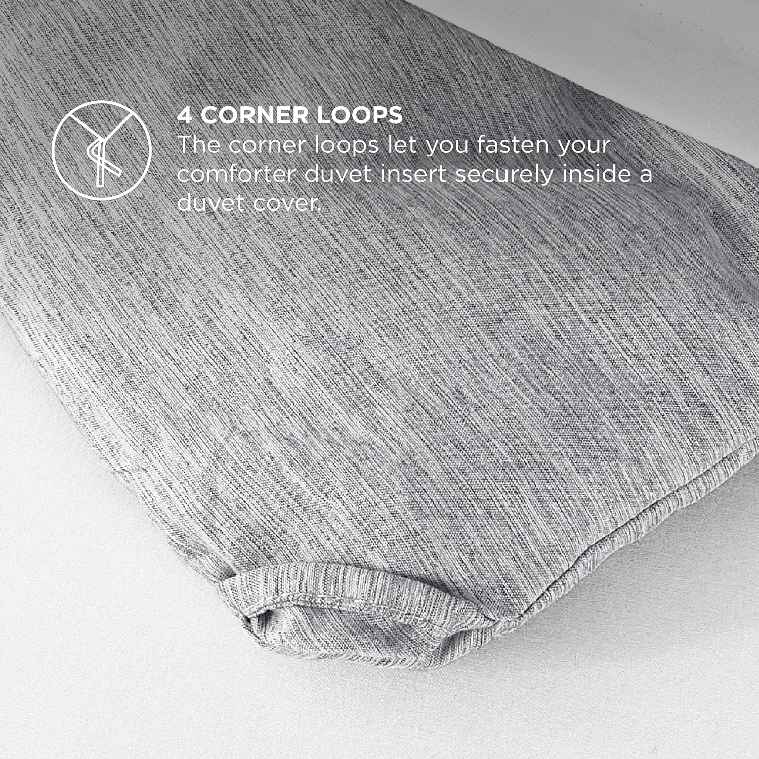 image:imageBedsure Grey Queen Comforter Set Soft Cationic Dyed Bedding Set 3 Pcs Breathable Comfortable for All Season SkinFriendly Melange Home Decor Gift Bed Set Cozy for Bedroom OEKO Modern03 Light Grey Melange