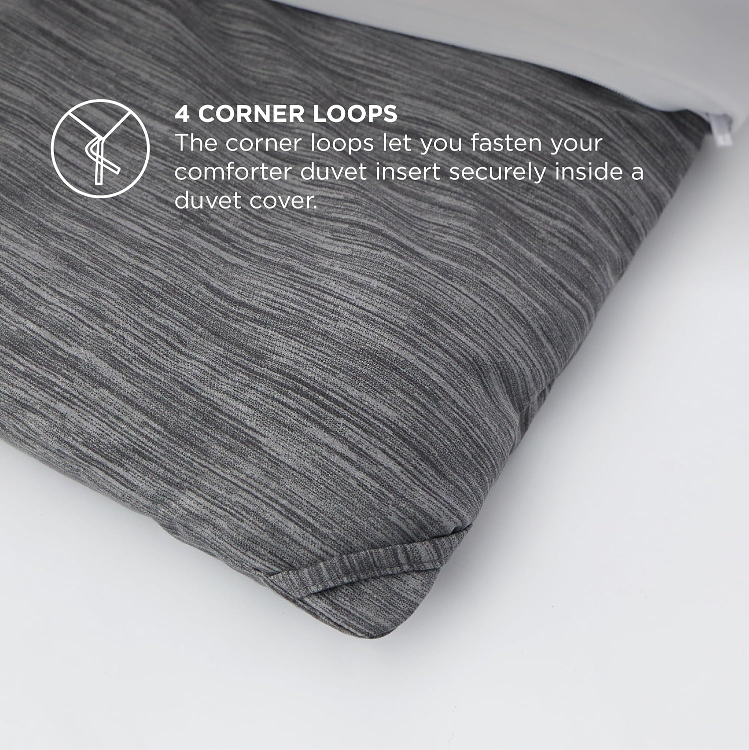 image:imageBedsure Grey Queen Comforter Set Soft Cationic Dyed Bedding Set 3 Pcs Breathable Comfortable for All Season SkinFriendly Melange Home Decor Gift Bed Set Cozy for Bedroom OEKO Modern03 Dark Grey Melange