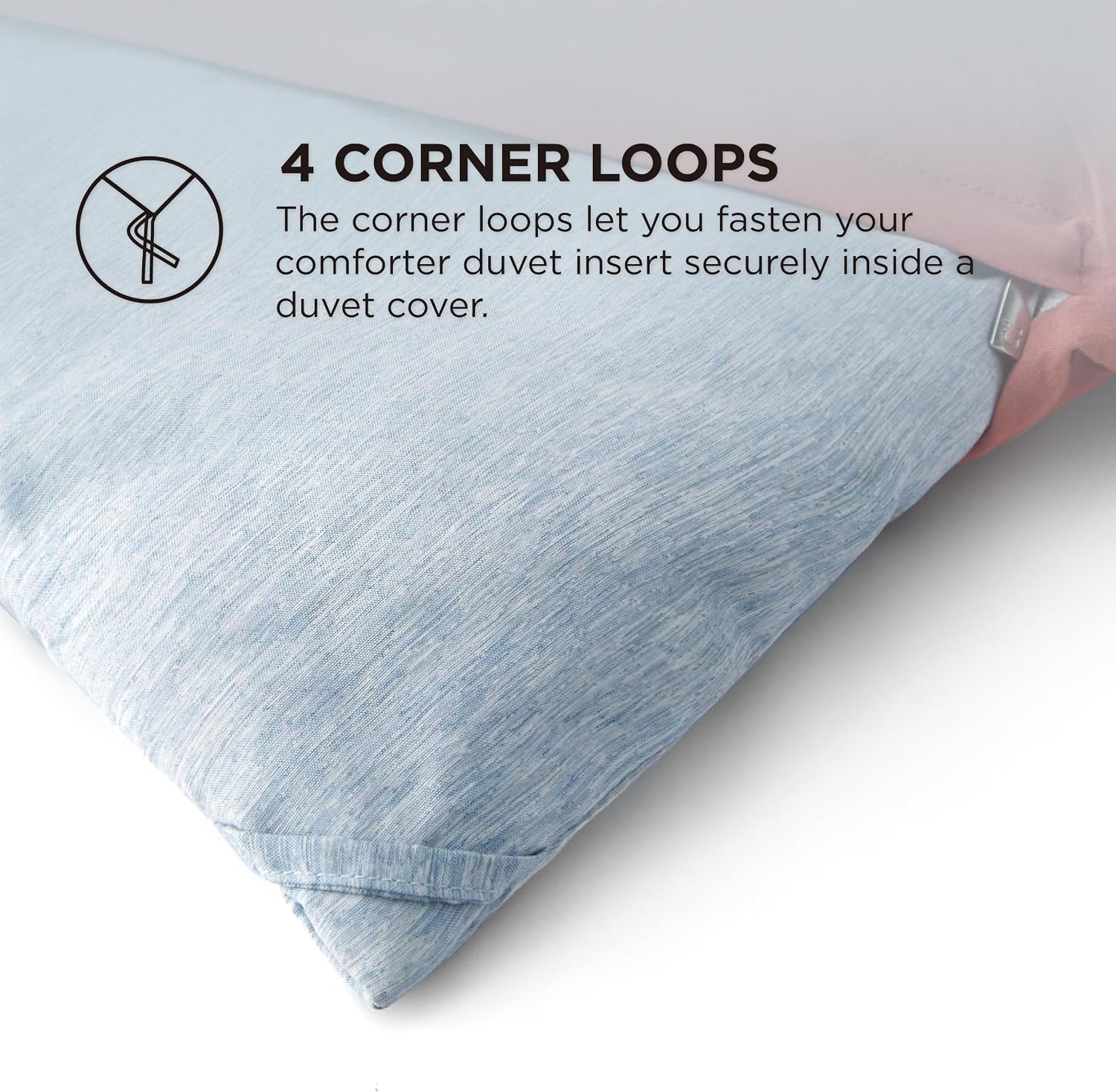 image:imageBedsure Grey Queen Comforter Set Soft Cationic Dyed Bedding Set 3 Pcs Breathable Comfortable for All Season SkinFriendly Melange Home Decor Gift Bed Set Cozy for Bedroom OEKO Modern05 Light Blue Melange