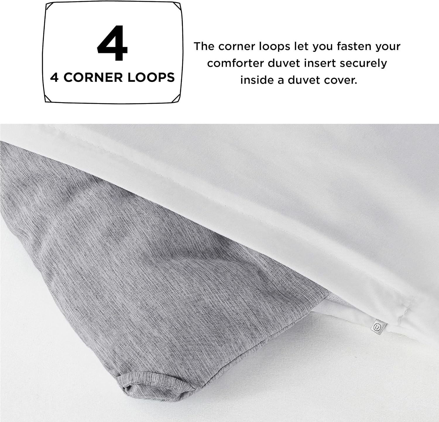 image:imageBedsure Grey Queen Comforter Set Soft Cationic Dyed Bedding Set 3 Pcs Breathable Comfortable for All Season SkinFriendly Melange Home Decor Gift Bed Set Cozy for Bedroom OEKO Modern03 Dark Grey Melange
