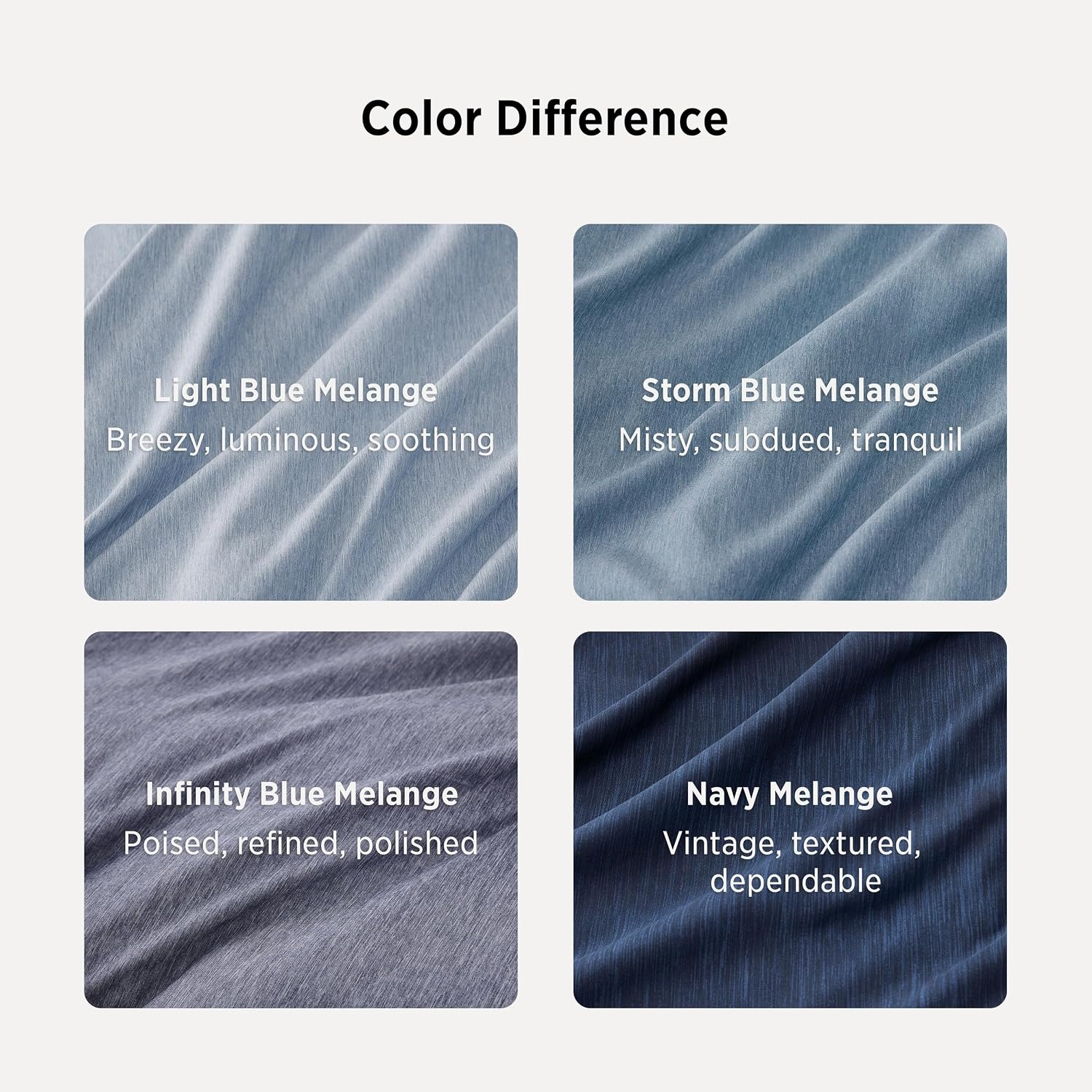 image:imageBedsure Grey Queen Comforter Set Soft Cationic Dyed Bedding Set 3 Pcs Breathable Comfortable for All Season SkinFriendly Melange Home Decor Gift Bed Set Cozy for Bedroom OEKO Modern05 Infinity Blue Melange