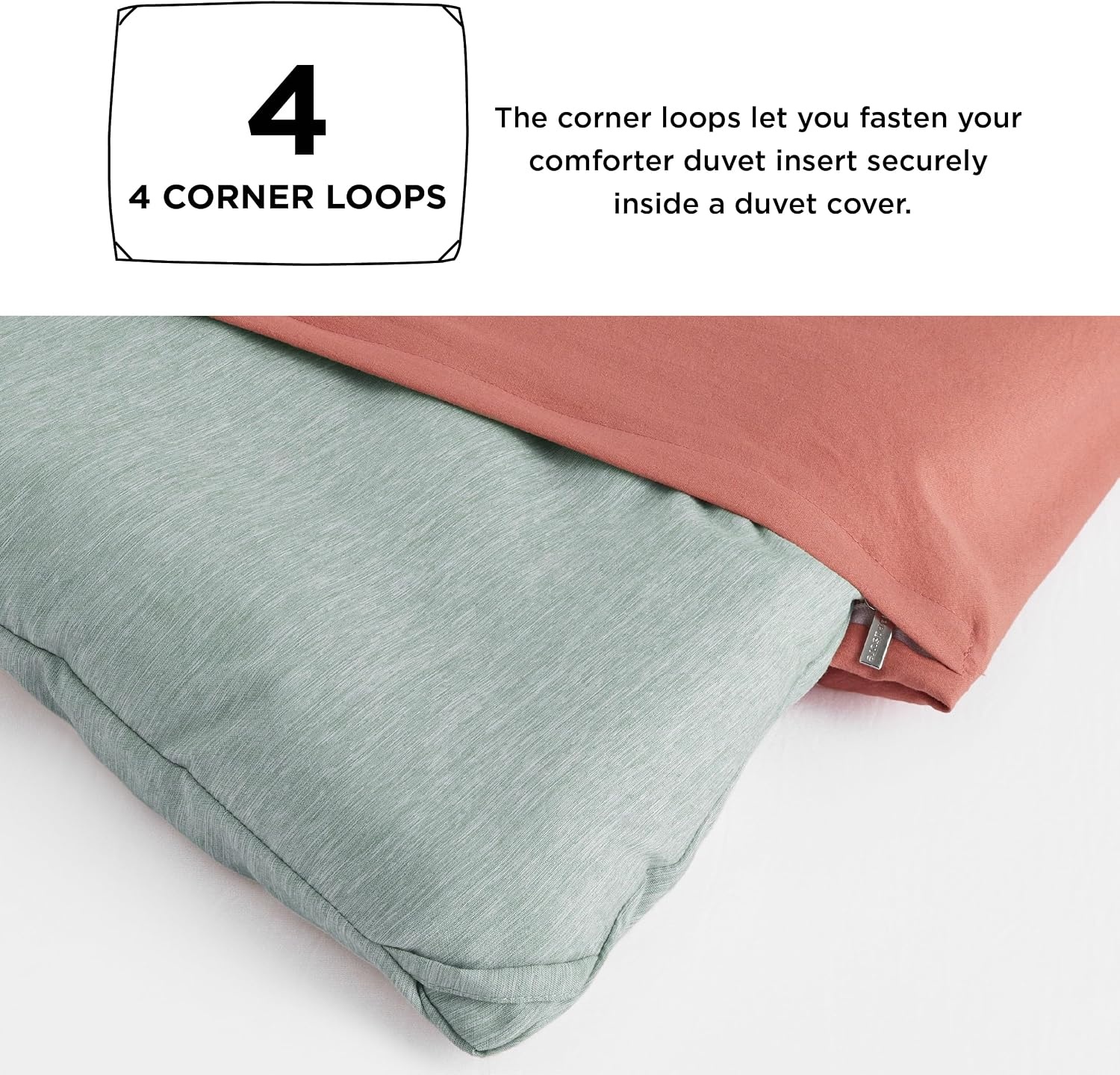image:imageBedsure Grey Queen Comforter Set Soft Cationic Dyed Bedding Set 3 Pcs Breathable Comfortable for All Season SkinFriendly Melange Home Decor Gift Bed Set Cozy for Bedroom OEKO Modern02 Mint Green Melange