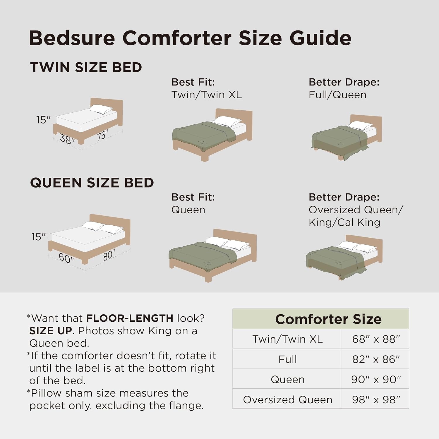 image:imageBedsure Grey Queen Comforter Set Soft Cationic Dyed Bedding Set 3 Pcs Breathable Comfortable for All Season SkinFriendly Melange Home Decor Gift Bed Set Cozy for Bedroom OEKO Modern06 Pink Melange