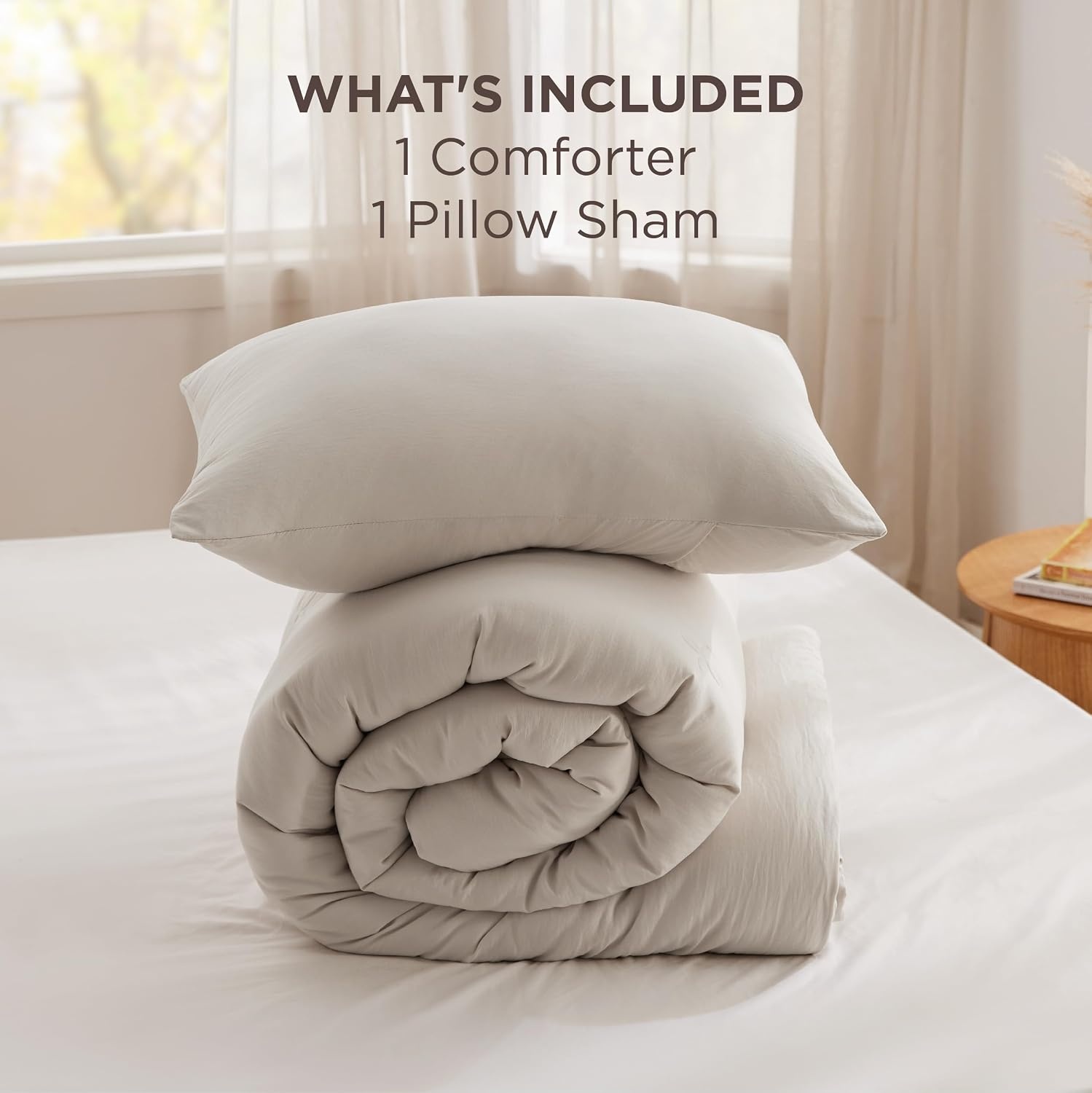 image:imageBedsure Queen Comforter Set Dark Grey Soft Prewashed Queen Size Bedding Quilted Comforter with Circle Design Down Alternative Comforter for All Seasons 3 Pieces Bed Set with 2 Pillow Shams02beigeclover