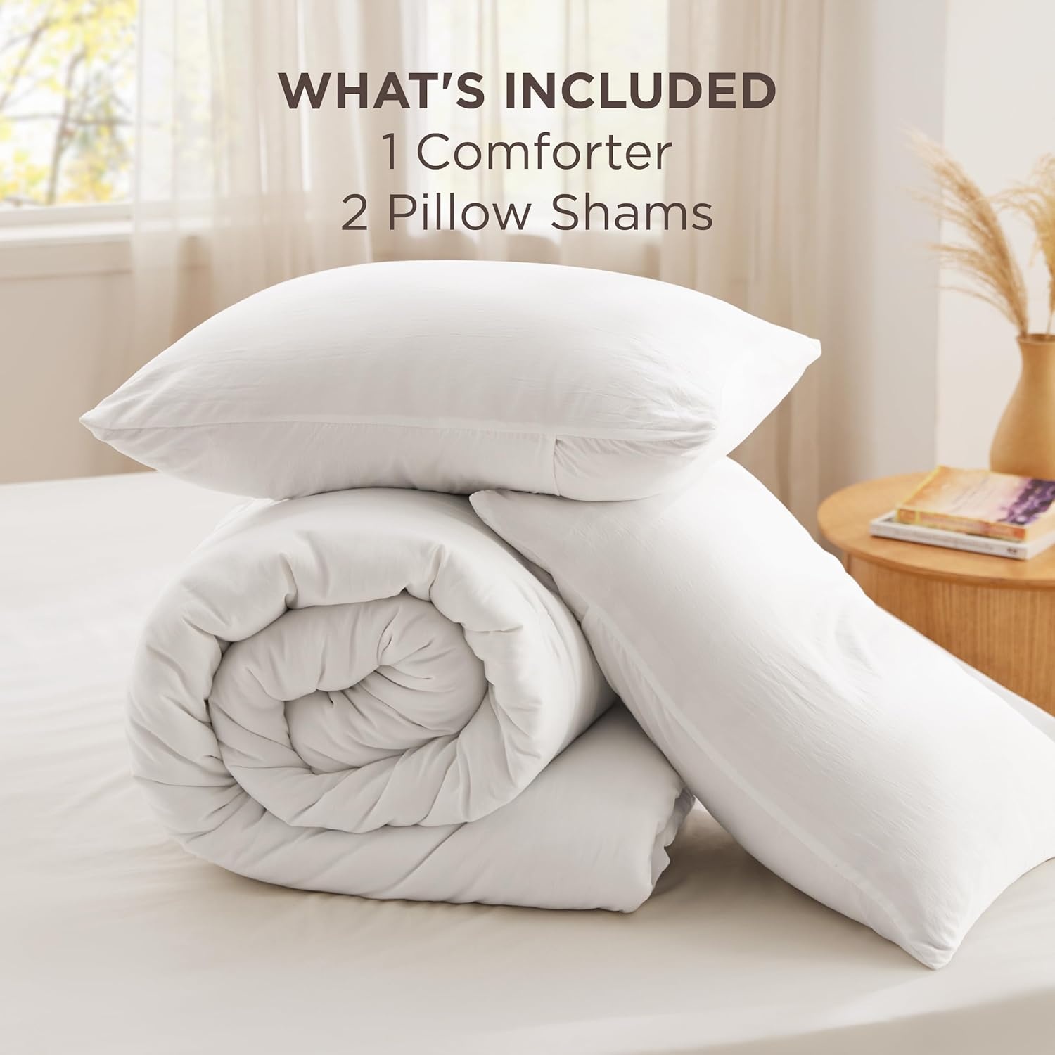 image:imageBedsure Queen Comforter Set Dark Grey Soft Prewashed Queen Size Bedding Quilted Comforter with Circle Design Down Alternative Comforter for All Seasons 3 Pieces Bed Set with 2 Pillow Shams01whiteclover