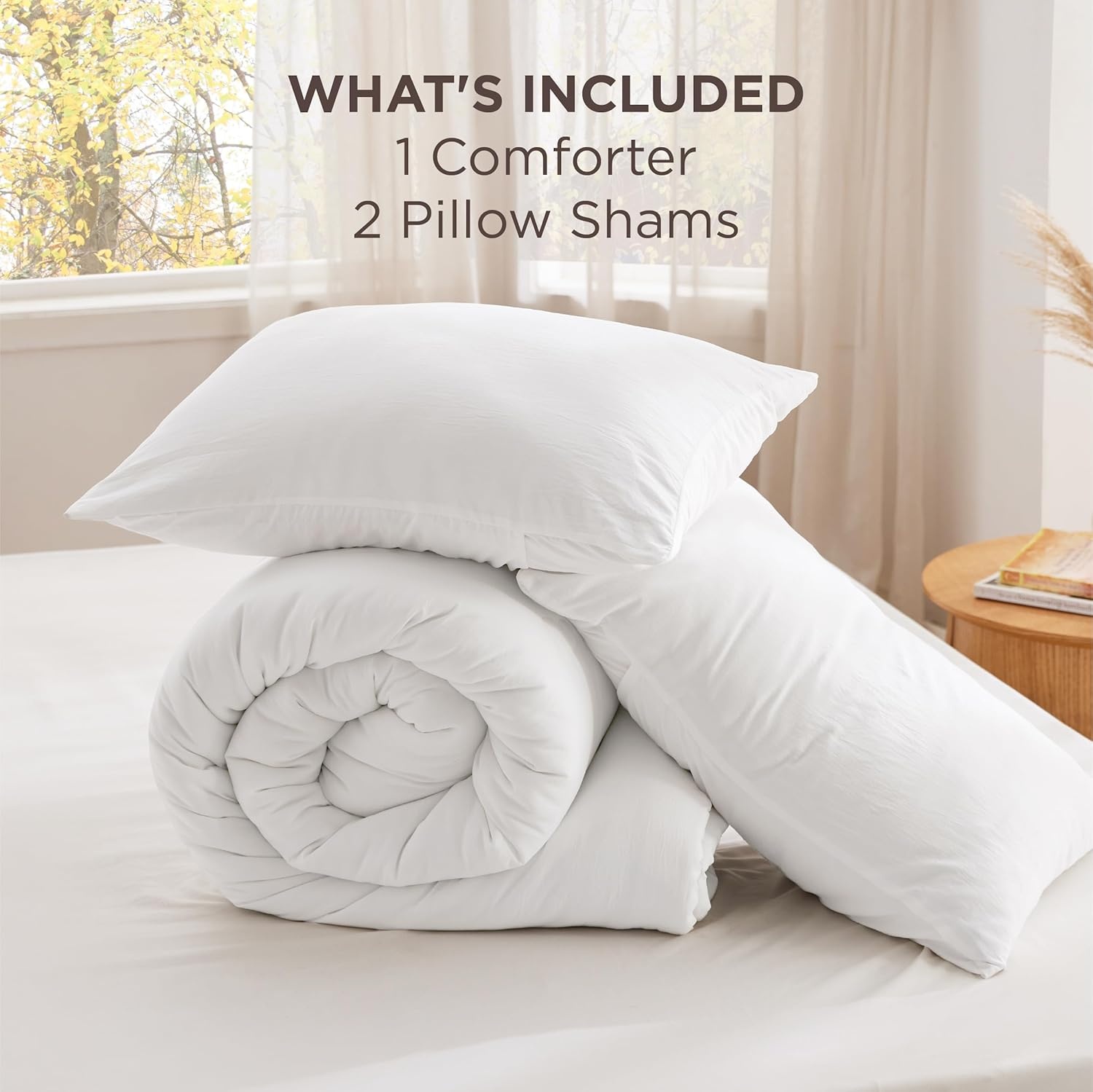 image:imageBedsure Queen Comforter Set Dark Grey Soft Prewashed Queen Size Bedding Quilted Comforter with Circle Design Down Alternative Comforter for All Seasons 3 Pieces Bed Set with 2 Pillow Shams05whiteclouds
