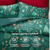 Bedsure Christmas Comforter Set Queen – Christmas Bed Set with Reindeer, Soft Bedding for Holiday, 3 Pieces, 1 Reversible Buffalo Check Printed Comforter and 2 Pillow Shams(05 – Green Forest)