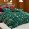 Bedsure Christmas Comforter Set Queen – Christmas Bed Set with Reindeer, Soft Bedding for Holiday, 3 Pieces, 1 Reversible Buffalo Check Printed Comforter and 2 Pillow Shams(05 – Green Forest)