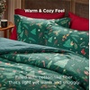 Bedsure Christmas Comforter Set Queen – Christmas Bed Set with Reindeer, Soft Bedding for Holiday, 3 Pieces, 1 Reversible Buffalo Check Printed Comforter and 2 Pillow Shams(05 – Green Forest)