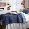 Bedsure Cooling Comforter Queen Size Charcoal Black, Reversible Comforter for Hot Sleepers & Night Sweats All Season, 3 Pieces, 1 Soft Comforter (88″x88″) and 2 Pillow Cases (20″x26″)(Navy Blue)