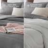 Bedsure Cooling Comforter Queen Size Charcoal Black, Reversible Comforter for Hot Sleepers & Night Sweats All Season, 3 Pieces, 1 Soft Comforter (88″x88″) and 2 Pillow Cases (20″x26″)(Gray)