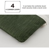 Bedsure Grey Queen Comforter Set, Soft Cationic Dyed Bedding Set 3 Pcs | Breathable, Comfortable for All Season, Skin-Friendly, Melange, Home Decor Gift, Bed Set, Cozy for Bedroom, OEKO, Modern(02 – Olive Green Melange)
