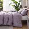 Bedsure Grey Queen Comforter Set, Soft Cationic Dyed Bedding Set 3 Pcs | Breathable, Comfortable for All Season, Skin-Friendly, Melange, Home Decor Gift, Bed Set, Cozy for Bedroom, OEKO, Modern(07 – Grayish Purple Melange)