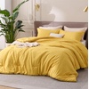 Bedsure Grey Queen Comforter Set, Soft Cationic Dyed Bedding Set 3 Pcs | Breathable, Comfortable for All Season, Skin-Friendly, Melange, Home Decor Gift, Bed Set, Cozy for Bedroom, OEKO, Modern(09 – Yellow Melange)