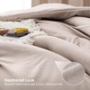 Bedsure Grey Queen Comforter Set, Soft Cationic Dyed Bedding Set 3 Pcs | Breathable, Comfortable for All Season, Skin-Friendly, Melange, Home Decor Gift, Bed Set, Cozy for Bedroom, OEKO, Modern(04 – Oat Melange)