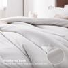 Bedsure Grey Queen Comforter Set, Soft Cationic Dyed Bedding Set 3 Pcs | Breathable, Comfortable for All Season, Skin-Friendly, Melange, Home Decor Gift, Bed Set, Cozy for Bedroom, OEKO, Modern(03 – Grayish White Melange)
