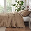 Bedsure Grey Queen Comforter Set, Soft Cationic Dyed Bedding Set 3 Pcs | Breathable, Comfortable for All Season, Skin-Friendly, Melange, Home Decor Gift, Bed Set, Cozy for Bedroom, OEKO, Modern(04 – Brown Melange)