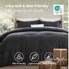 Bedsure Grey Queen Comforter Set, Soft Cationic Dyed Bedding Set 3 Pcs | Breathable, Comfortable for All Season, Skin-Friendly, Melange, Home Decor Gift, Bed Set, Cozy for Bedroom, OEKO, Modern(03 – Charcoal Melange)