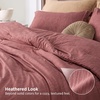 Bedsure Grey Queen Comforter Set, Soft Cationic Dyed Bedding Set 3 Pcs | Breathable, Comfortable for All Season, Skin-Friendly, Melange, Home Decor Gift, Bed Set, Cozy for Bedroom, OEKO, Modern(06 – Pink Clay Melange)