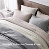 Bedsure Grey Queen Comforter Set, Soft Cationic Dyed Bedding Set 3 Pcs | Breathable, Comfortable for All Season, Skin-Friendly, Melange, Home Decor Gift, Bed Set, Cozy for Bedroom, OEKO, Modern(04 – Taupe Melange)