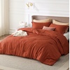Bedsure Grey Queen Comforter Set, Soft Cationic Dyed Bedding Set 3 Pcs | Breathable, Comfortable for All Season, Skin-Friendly, Melange, Home Decor Gift, Bed Set, Cozy for Bedroom, OEKO, Modern(08 – Orange Melange)