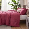Bedsure Grey Queen Comforter Set, Soft Cationic Dyed Bedding Set 3 Pcs | Breathable, Comfortable for All Season, Skin-Friendly, Melange, Home Decor Gift, Bed Set, Cozy for Bedroom, OEKO, Modern(06 – Red Melange)