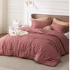 Bedsure Grey Queen Comforter Set, Soft Cationic Dyed Bedding Set 3 Pcs | Breathable, Comfortable for All Season, Skin-Friendly, Melange, Home Decor Gift, Bed Set, Cozy for Bedroom, OEKO, Modern(06 – Pink Clay Melange)
