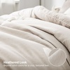 Bedsure Grey Queen Comforter Set, Soft Cationic Dyed Bedding Set 3 Pcs | Breathable, Comfortable for All Season, Skin-Friendly, Melange, Home Decor Gift, Bed Set, Cozy for Bedroom, OEKO, Modern(01 – Beige Melange)