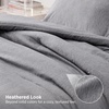 Bedsure Grey Queen Comforter Set, Soft Cationic Dyed Bedding Set 3 Pcs | Breathable, Comfortable for All Season, Skin-Friendly, Melange, Home Decor Gift, Bed Set, Cozy for Bedroom, OEKO, Modern(03 – Grey Melange)