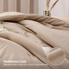 Bedsure Grey Queen Comforter Set, Soft Cationic Dyed Bedding Set 3 Pcs | Breathable, Comfortable for All Season, Skin-Friendly, Melange, Home Decor Gift, Bed Set, Cozy for Bedroom, OEKO, Modern(04 – Sand Melange)